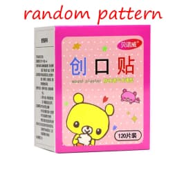 120pcs/Lot Cartoon Cute Patterned Breathable Waterproof Adhesive Bandages Curved Band Aid Patch Wound Dressing For Children