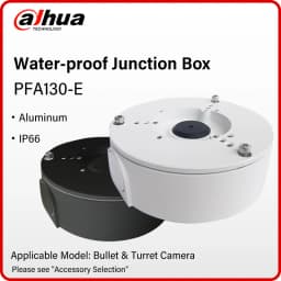 Dahua PFA130-E Water-proof Junction Box Aluminum White Black Camera Mounts IP66 Bracket For Dahua Bullet Camera Turret Camera