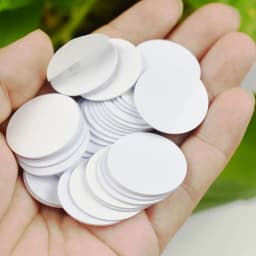 10pcs/Lot 125Khz TK4100 EM4100 RFID Coin ID Card With Adhensive Sticker Read Only Diameter 18mm 25mm 30mm for Access Control