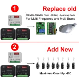 Universal RX MULTI 300-868MHz Wifi Smart Switch Module Works With Tuya APP 433MHz 868MHz Garage / Gate Remote Control Receiver