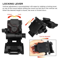 BOOIU New L4G24 NVG Tactical Helmet Mount Metal/Nylon Holder Bracket For PVS15/18 Goggles Night Vision Stent Helmet Accessories