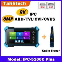5.4" CCTV Tester Monitor Analog Camera Tester 8K IP Camera Tester IPC-5200C Plus PTZ VGA HDMI Input Cable Tracer PoE CCTV Tester