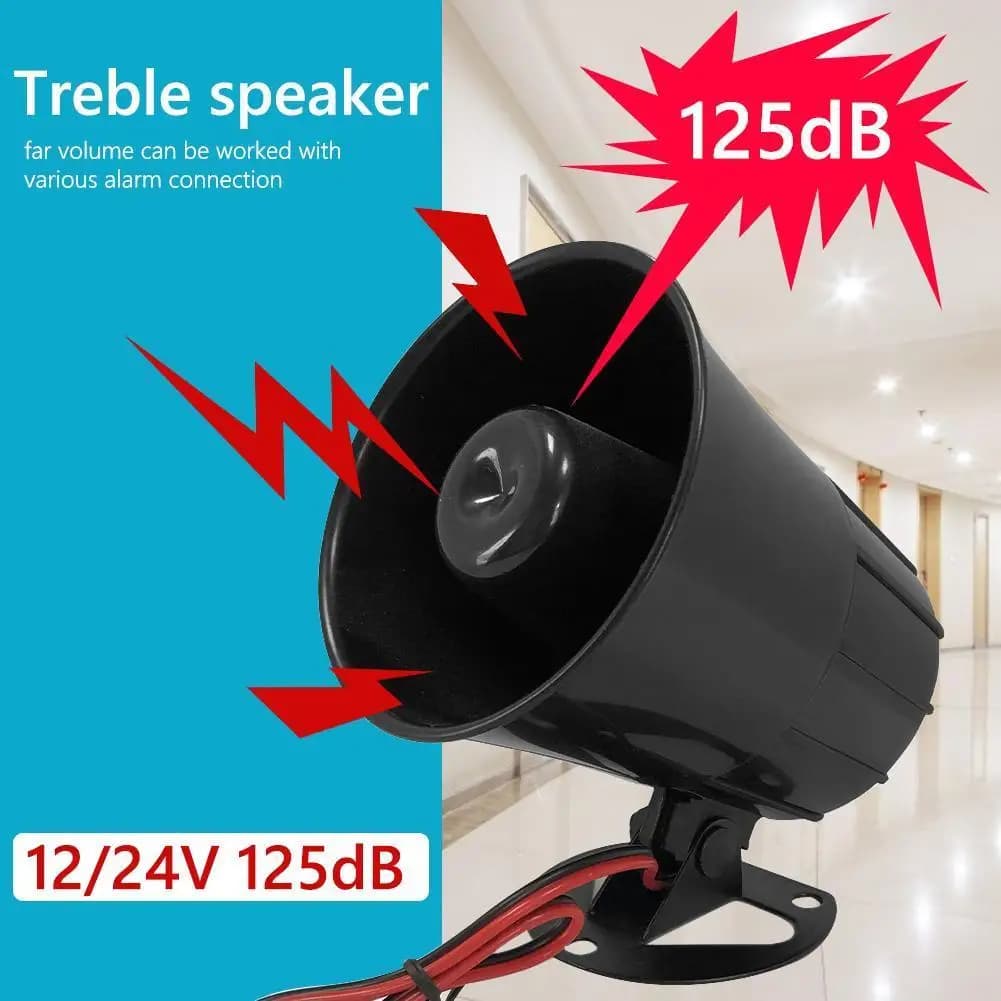 125dB Loud Warning Alarm Siren Universal for Car Auto Motorcycle Truck 12V 24V
