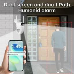 4K 8MP Tuya Dual Lens PTZ WIFI Camera Full HD Dual Screen Ai Human Auto Tracking Outdoor 4MP Security Video Surveillance Camera