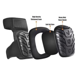 Professional Heavy-Duty Knee Pads Foam & Gel Cushioning with Double Straps, Ergonomic for Flooring,Construction,Carpentry work