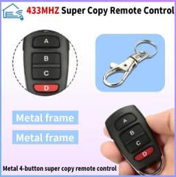10/5pcs ABCD / Lock Unlock 4Button 433MHz Metal Push Button Remote Control Transmitter Universal 4 Buttons Garage Door Opener