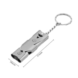 Double Tube Distress Whistle Outdoor Stainless Steel High-frequency Earthquake Rescue Whistle Survival Whistle