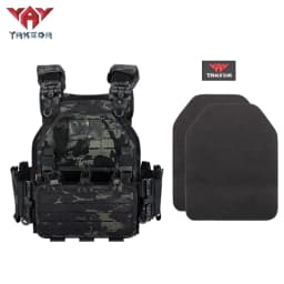 YAKEDA New Combat Vest 6094 Quick Release Lightweight Laser Cut Tactical Vest Black Gear Carry Hunting Tactical Vests
