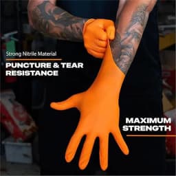 10/50PCS Industrial Nitrile Gloves Disposable 8mil Thick Diamond Textured Grip Gloves Heavy Duty Mechanic Safety Working Gloves