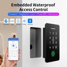 SR1055 NFC TTLOCK Embedded IP67 Fingerprint 13.56Mhz Keypad Door Lock Self Defense Safe Home Access Control Kit Smart Door lock