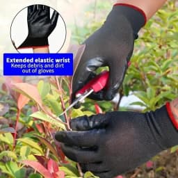 10/20PCS Coating Nylon PU Work Gloves Woodworking Non-slip Durable Coating Nylon PU Work Gloves Camping Lock Edge Colour Random
