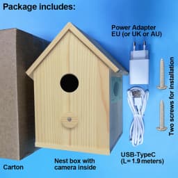 Smart Tuya Bird House 4MP HD WiFi Camera Wireless Birdbox with Night Vision Video Recording SD Card Playback Real Time DIY Gift