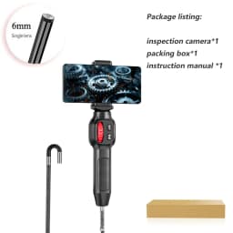 Articulated Boroscope Video Channel Endoscopic Inspection Endoscope Camera Head 3.9/6mm For Automotive Inspections With ISO Andr