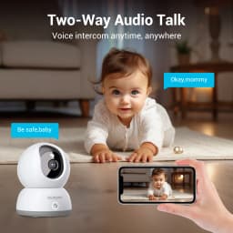 Blurams Indoor Security Camera 4MP, One-Click Call ,Two-way call, 2.4G & 5G WiFi,Home Security Camera for Dog/Baby Monitor/Elder