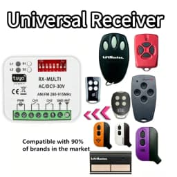 RX MULTI Tuya WIFI 300-868 MHz Garage Door Remote Control Receiver 433MHz 868MHz AC DC 9-30V 85-250V Smart Switch Module Opener