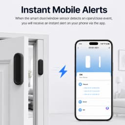 Tuya Zigbee Wifi Door Sensor Window Entry Sensor Security Burglar Magnetic Sensor Alarm Smart Life Work With Alexa Google Home