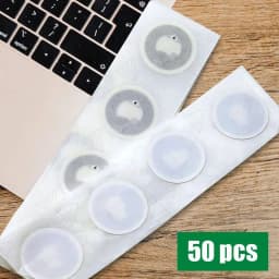 50PCS NTAG213 NFC Sticker Tags 144 Byte Rewritable Blank Adhesive Labels Compatible with All NFC Enabled Smartphones