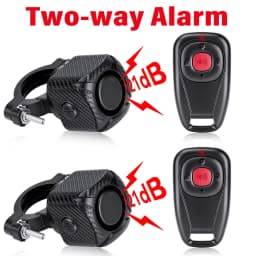 Awapow One/Two Way Vibration Alarm Wireless for Motorcycle Bicycle Bike Car Carbon Fiber Alarm Recharge 121dB Anti-theft Sensor