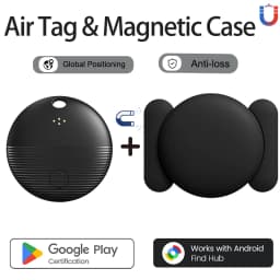 Android AirTag with Magnetic Case Locator Car Item Finder Car Bike Motorcycle Anti-lost Mini Gps Tracker with Protective Cover
