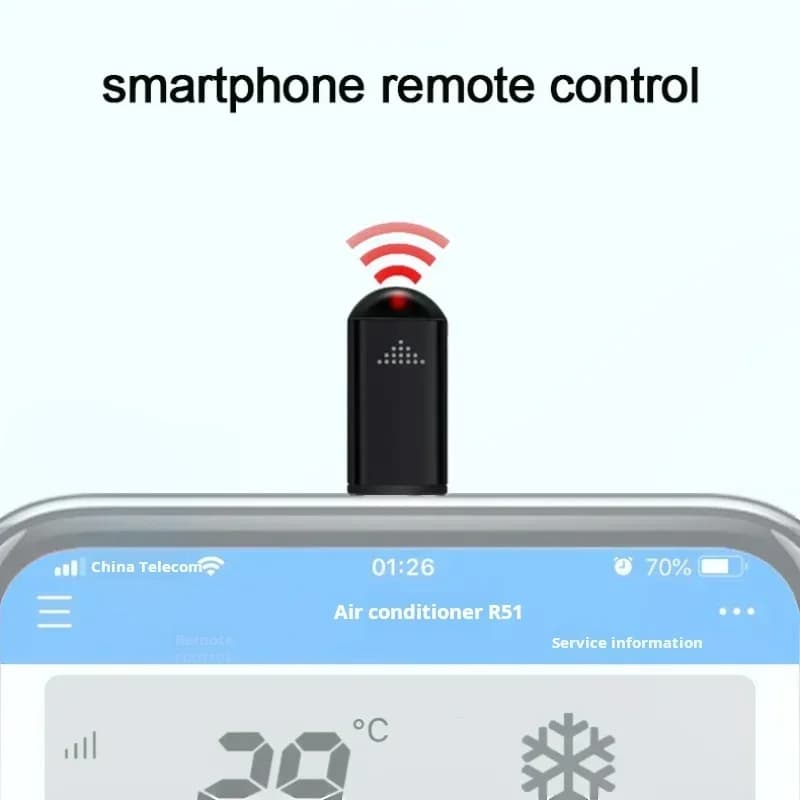 Type C Smartphone Infrared Transmitter Adapter Smart App Control for TV and Devices with Infrared Remote Functionality