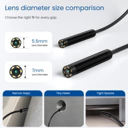 TYPE-C Android Endoscope Camera 7MM/5.5MM Lens Waterproof Probe USB-C Car Inspection Borescope with 6LEDs for Android Phones PC