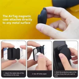 Android Smart GPS Tracker with Strong Magnetic Silicone Protective Case For Google Find Hub Device Tracker Luggage Key Tracking