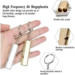 1-3PC Dual Frequency Survival Whistle Flat Metal Whistle for Outdoor Hiking Climbing Emergence Whistle Tools