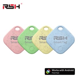 RSH 4-Pack Security GPS Tracker Car Wallet Pets Anti Loss Eco Smart Tag for Google's Find Hub Android Locator for Xiaomi Pixel