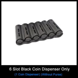 6 Slots Euro Coin Dispenser Driver Waiter's Purse Waist Wallet Zipper Pocket Coin Sorter Collector Cash Receipt Coins Safe