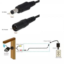 3/5/10/15/20/30/50M 5.5mm*2.1mm DC Power Connector Extension Cord Jack Adapter Lead Cable DC Female Male Extension External Plug