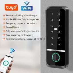 Tuya Smart Door Lock Fingerprint Access Control Home Security Electronic Gate Opener RFID Keypad Biometric Digit Magnetic Reader