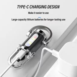 1200LM Super Bright Mini Keychain Flashlight Ultra-Bright LED Keychain Portable LED Work Light with Power Bank 3 Modes