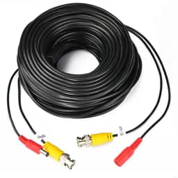 5-50M BNC + DC 2-in-1 CCTV Cable | Coaxial Video Power Wire for AHD DVR Security Surveillance Camera System