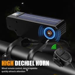 USB Rechargeable Bike LED Front Light With Cycling Bike Horn Waterproof Bicycle Bell Front Light Easy To Instal Night Riding