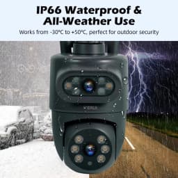 KERUI 5K 10MP HD Wifi PTZ IP Camera Outdoor Dual Lens Dual Screen AI Auto Tracking CCTV Audio Video Surveillance TUYA SMART