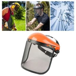 Metal Mesh Chainsaw Helmet Adjustable Sponge Lining Protective Mask Breathable Large Mesh Mesh Face Shield Outdoors
