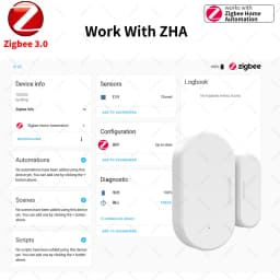 Zigbee 3.0 Door Window Sensor UZ-5D Compatible with SmartLife Work With Yandex Alexa Zigbee2MQTT ZHA HomeAssistant