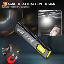 Mini EDC Flashlight With COB Tail Magnet USB Rechargeable Emergency Lantern Hat Clip Light For Camping Running Working