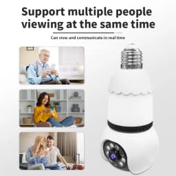 8MP Wireless Surveillance Cameras E27 Bulb WiFi Camera With LED Lights 2 in 1 IP Camera PTZ Human Detect Two-way Audio 10X Zoom