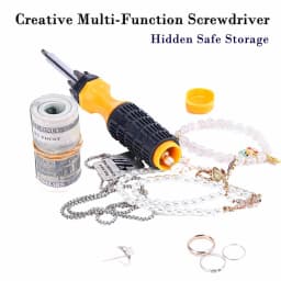 Multi-Function 6bit Screwdriver Hidden Compartment Diversion Stash Safe Container Home Garage Car Cash Ring Necklace Safe