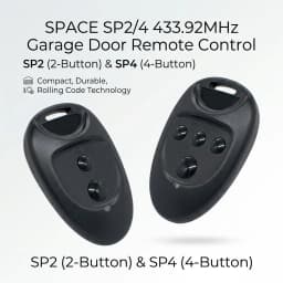 SPACE SP2/4 433.92MHz Garage Door Remote Control 2/4 Buttons Keyfob Rolling Code Gate Keyfob