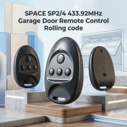 SPACE SP2/4 433.92MHz Garage Door Remote Control 2/4 Buttons Keyfob Rolling Code Gate Keyfob
