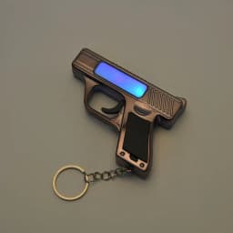 Pistol Shaped Keychain Light Mini Hand Press Power Generation LED Flashlight Portable COB Work Light Pocket Small Torch Pendant