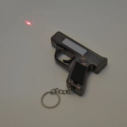 Pistol Shaped Keychain Light Mini Hand Press Power Generation LED Flashlight Portable COB Work Light Pocket Small Torch Pendant