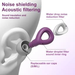 HUAK Silicone Earplugs for Swimming Sleep Noise Cancel Noise Reduction-Soundproof Reduce Disturbances -Quality Earplugs