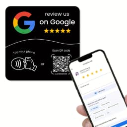New Programmable NFC 215 Square Stand Card For Google Review Card NFC Station Table 13.56Mhz QR Code Editable Standing Card