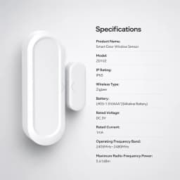 Zigbee Door Window IP65 Waterproof Detector Wireless Magnetic Contact Security Sensor APP Notification Alarm Zigbee Hub Required