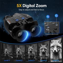 GTMEDIA N4 Night Vision Binoculars Infrared Night-Visions Device 1080P 5X Digital Zoom Head Mount Goggles Day/Night Use Outdoor