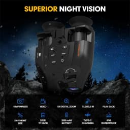 GTMEDIA N4 Night Vision Binoculars Infrared Night-Visions Device 1080P 5X Digital Zoom Head Mount Goggles Day/Night Use Outdoor