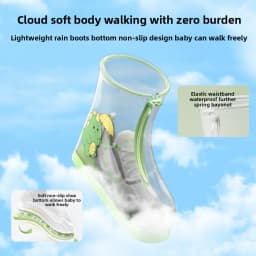 Wear Resistant Children's Cartoon Anti Slip Shoe Cover,Waterproof ,Children's Thickened Midsole Rain Shoe Cover, Worn Externally